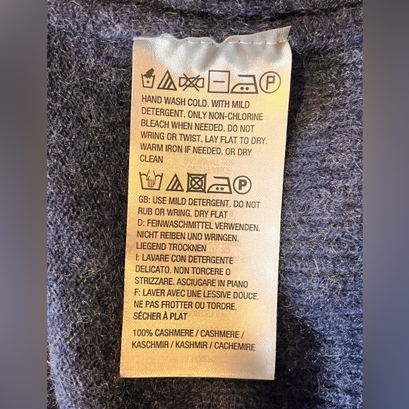 Isaac Mizrahi 100% Cashmere Ruffle Peplum Pullover Blue Sweater Size Medium - Picture 7 of 8